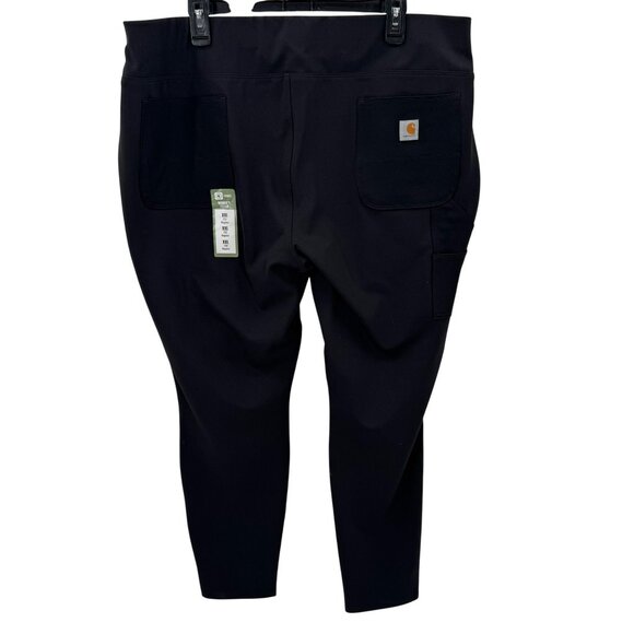 Carhartt Womens Black Fitted Pants XXL Durable Stretch With Pockets For Work - Picture 3 of 10